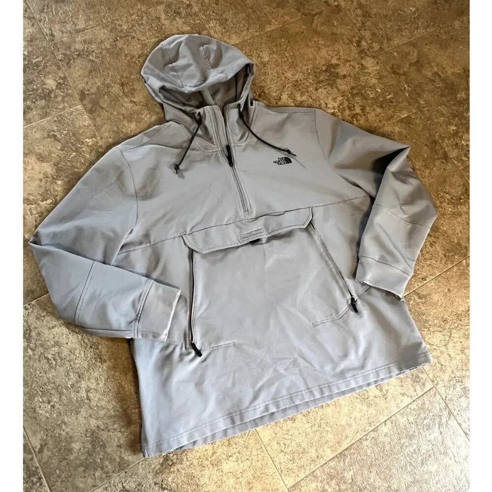 The North Face Gray Tekno Ridge 1/4 zip Hoodie, Men's size XXL